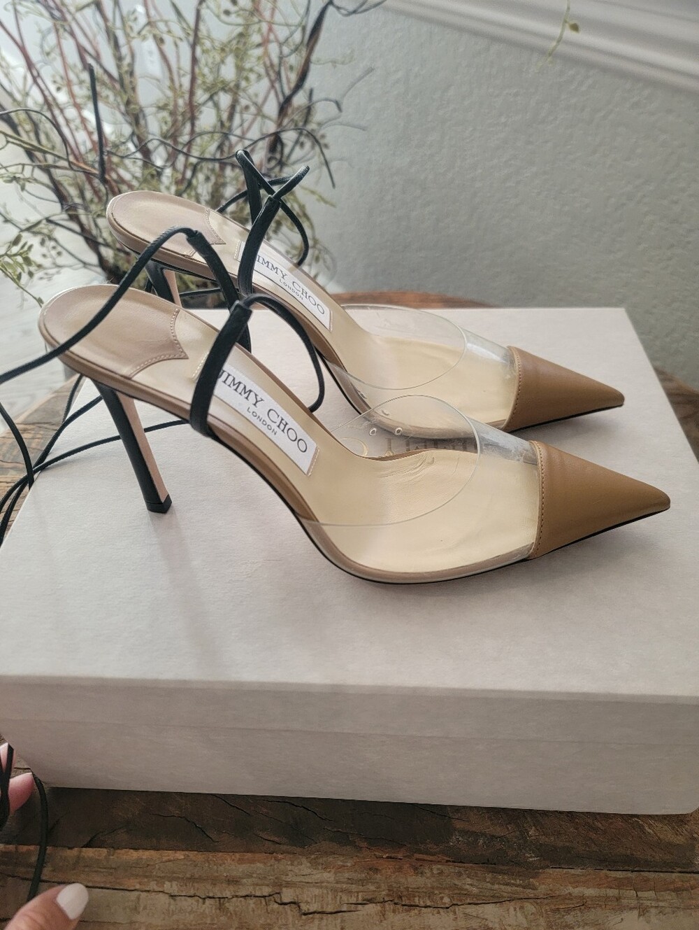 Jimmy Choo Farley 95 Leather Pump - Picture 2 of 8